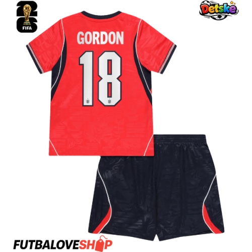 Dres Anglicko Anthony Gordon #18 Preč pre deti MS 2026 Krátky Rukáv (+ trenírky)